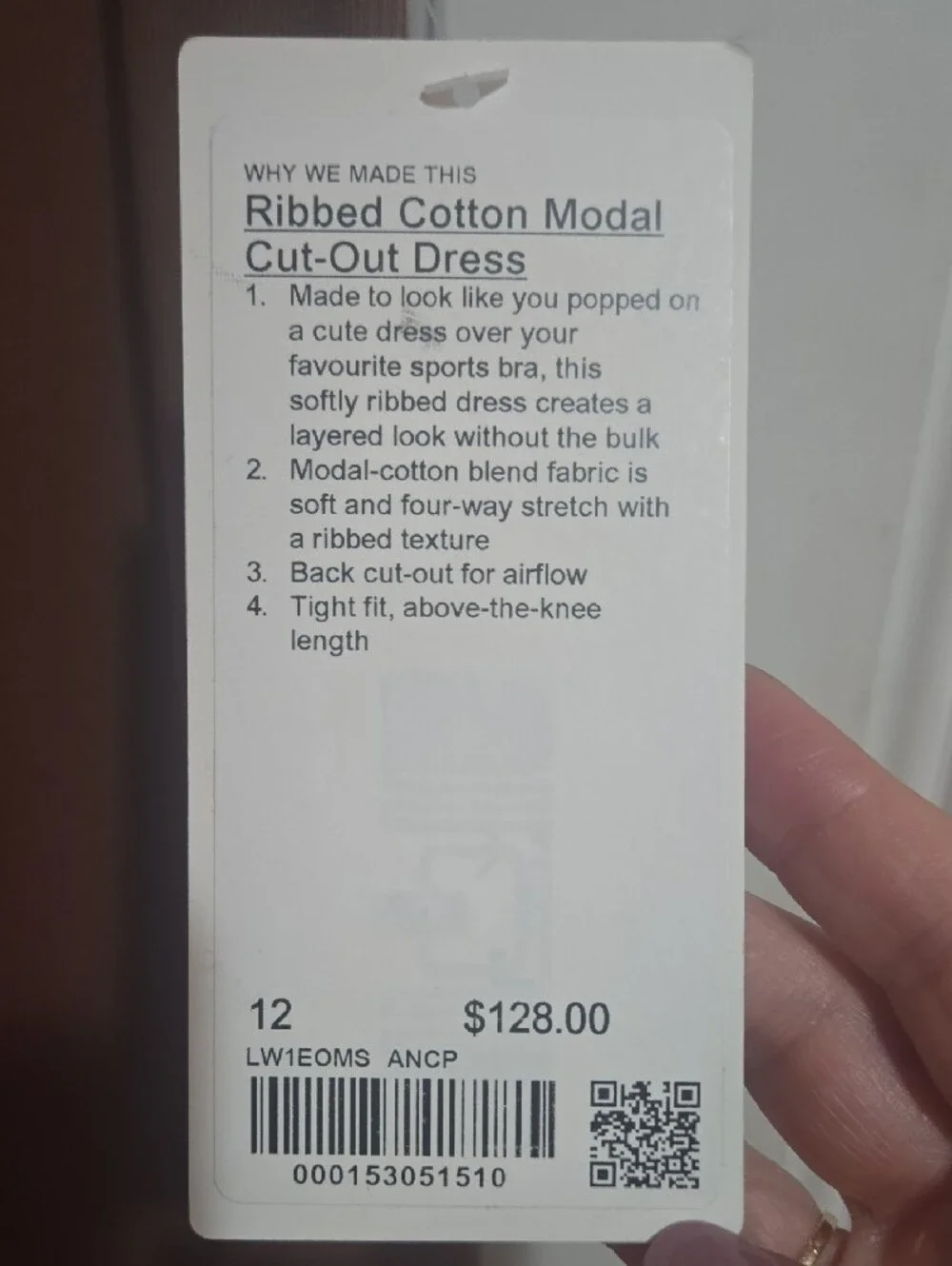 Ribbed Cotton Modal Cut-Out Dress